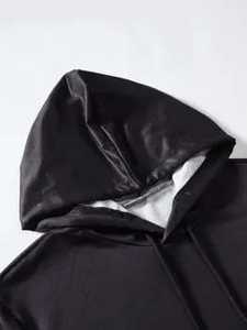 Conjunto de chándal para correr de dos piezas para hombre, ropa de calle sólida de entrenamiento informal de talla grande ajustada para invierno - Product Image 6