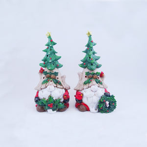 Navidad Rasina Santa <span class=keywords><strong>Claus</strong></span> Ornamento con árbol en la cabeza Año Nuevo Navidad Gnomos Figuritas Gnomo Adornos - Product Image 3