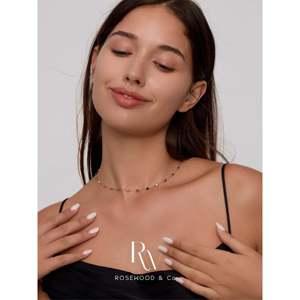 สร้อยคอประดับพลอยรุ้งเคลือบทองไม่ลอก พร้อมอาเกตและทับทิมแดง เครื่องประดับแฟชั่นสำหรับผู้หญิง ไอเดียของขวัญสุดพิเศษ - Product Image 4