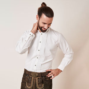 Chemises à carreaux traditionnelles les plus vendues, col montant, vintage, personnalisables, manches longues, en coton, pour hommes et femmes, disponibles en 4XL et 6XL, style allemand - Product Image 4