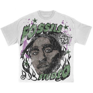 Camisetas gráficas vintage de algodón 100% para hombre, 260 Gsm, pantalla de seda pesada y estampado DTG de punto, ajuste Extragrande - Product Image 6