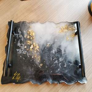 จานเรซิ่นสำหรับเสิร์ฟแบบพรีเมียมทำมือรูปแบบทันสมัยเหมาะสำหรับงานเลี้ยงสังสรรค์ในบ้านหรือของตกแต่งงานรื่นเริง - Product Image 6