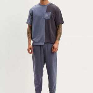 Trend Summer Lapel T-shirt <b>Men's</b> Solid Color <b>All</b>-<b>in</b>-<b>one</b> Knit Top Polo Shirt - Product Image 2