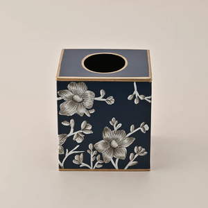 Caja de Pañuelos de Metal Vintage Pintada a Mano, Decoración Clásica para Interiores, Pasillo, Mesa de Comedor, Adorno para el Hogar - Product Image 1