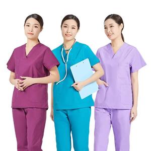 Uniforme de enfermería para hospitales al por mayor, traje de uniforme de manga corta con cuello de pico, conjuntos de uniformes médicos de enfermería pediátrica, ropa de trabajo para hombres - Product Image 5