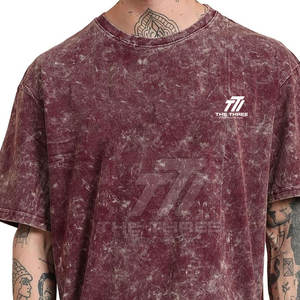 Camiseta de moda de color sólido, holgada, estampada, con lavado ácido para hombre, para verano, 100% algodón, lavado ácido, hecha en Pakistán. - Product Image 6