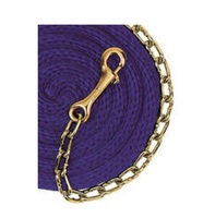 Vente chaude Taille personnalisée Cheval violet Corde de plomb Matériau solide en nylon/PP avec chaîne à mousqueton en laiton Vente en gros pour les propriétaires de chevaux