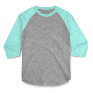 T-shirt de baseball unisexe à manches 3/4 Colorblock Raglan Soft Jersey Heather Full Sleeve T Shirt Ladies - Product Image 6