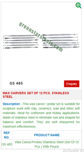 Wsx ชุดช่างแกะสลัก12ชิ้นสแตนเลส GS 485สำหรับเครื่องมือเครื่องประดับ-เครื่องมือเครื่องประดับ - Product Image 2