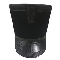 Casque Shako napoléonien français couleur noire Shako chapeau en cuir de laine noire haut reconstitution chapeau Shako