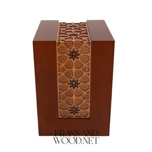 Table d'appoint en bois au design islamique moderne avec motifs géométriques étoilés ajourés et style arabe pour la décoration de maison de luxe - Product Image 2