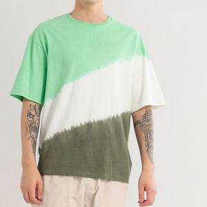 T-shirts formels pour hommes en coton 100% de haute qualité, à col en V, coupe régulière, contraste, tricotés, finition personnalisée, OEM, vente en gros, 220g de soie - Product Image 1