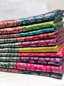 Attractive Dressing Fashionable Outfit Saree Toptied Silk Jacquard With Blouse Printed Zari Weaving Work Whole Sale <b>Supply</b> - Product Image 5