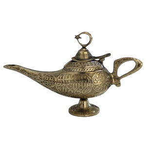 High Quality Brass Decorative Aladdin <b>Lamp</b> With Engraving Polish Finished For Home Decor Metal Aladdin Chirag - Product Image 1
