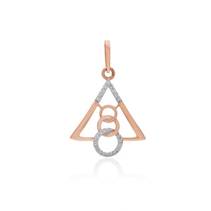 Elegante Colgante de Oro Rosa con Diamante Natural de 0.08 Quilates, Corte Brillante Redondo, Color HI, Claridad VS SI, Certificado IGI, para un Estilo Atemporal - Product Image 2