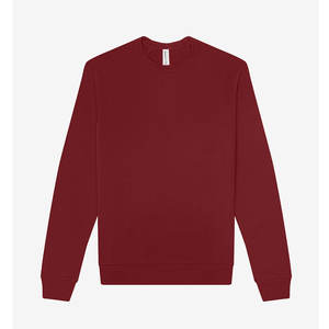 Bella + toile 3901 unisexe éponge polaire Raglan sweat Logo personnalisé col rond pour hommes hiver perlé Technique couleur cardinale - Product Image 5