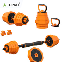 TOPKO Ensemble d'haltères environnementaux réglables de haute qualité Ensemble d'haltères Kettlebell de gymnastique réglable