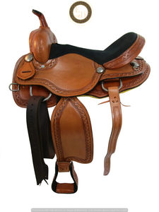 Selles de Style occidental en cuir véritable léger de qualité supérieure fabriquées à la main confortable baril course rodéo Performance spectacle cheval - Product Image 2