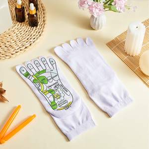 Chaussettes <span class=keywords><strong>de</strong></span> réflexologie plantaire à cinq doigts pour le yoga, <span class=keywords><strong>avec</strong></span> chaussettes - Product Image 6