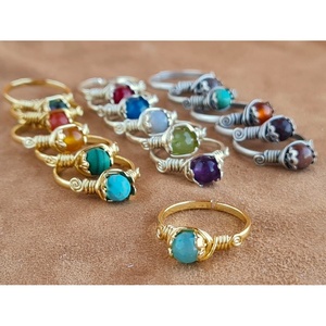 Colorful Gemstone Fashion <b>Rings</b> Gold and <b>Silver</b> Plated for Resale and <b>Stacking</b> Styles - Product Image 3
