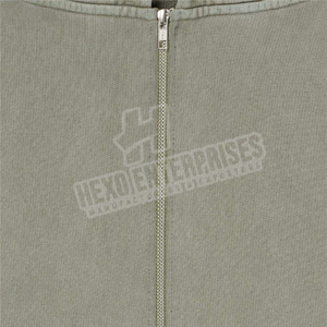 Sudadera con capucha de algodón coreana personalizable con cremallera para hombre al por mayor - Product Image 5