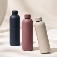 Bouteille d'eau de luxe YEWAYOGA en acier inoxydable, anti-fuite, design moderne, revêtement poudré, idéale pour les cours de yoga et l'entraînement physique