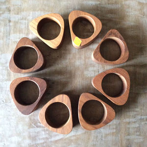 ARTWORK MAESTRO MOP et anneau de serviette en laiton avec motif peint à la main - mariages événements - Product Image 1