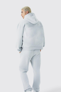 Survêtements pour hommes en coton lourd à capuche surdimensionné avec ourlet fendu - Product Image 2