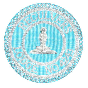 2025 Badges à coudre en cuir brodés à la main en gros motif carré d'insignes maçonniques fabriqués au Pakistan - Product Image 1