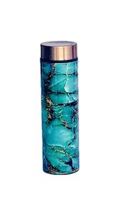 Venta de fábrica, diseño martillado, botella de agua de cobre puro, fabricante a prueba de fugas, Ayurveda Yoga, beneficios para la salud, diseñador, Vasos - Product Image 5