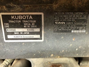 รถแทรกเตอร์ขนาดเล็ก Kubota M7040 - Product Image 2