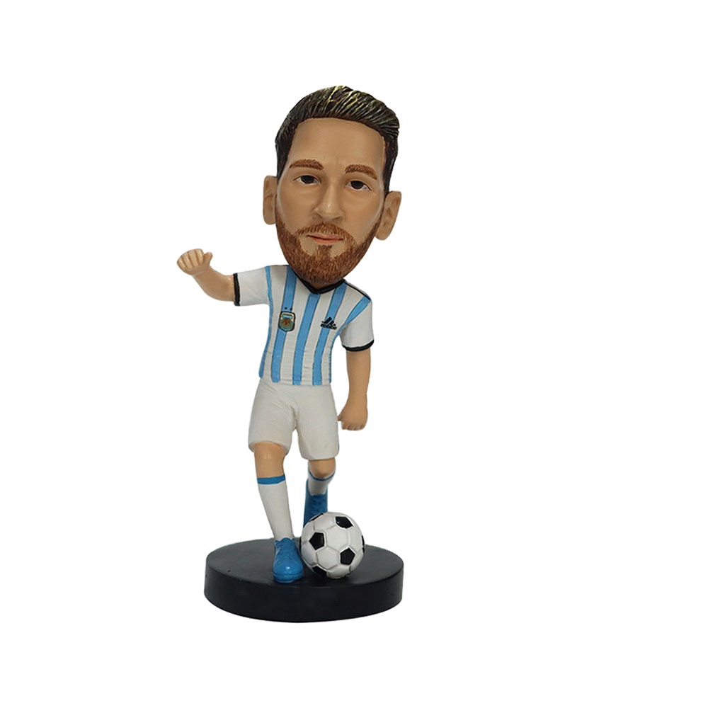 Fabbrica diretta a buon mercato resina personalizzata sport messi bobble head cristiano ronaldo figurine bobbleheads vendite