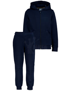 ชุดสูทมีฮู้ดและกางเกงผ้าคอตตอนระบายอากาศของผู้ชายชุดวอร์มสตรีทแวร์เปิดไหล่ตกพร้อมแทร็คสำหรับฤดูหนาว - Product Image 1