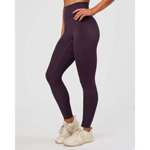Leggings de Yoga Fusion Ultra High-Rise Sin Costuras - Color Ciruela Medianoche - Product Image 1