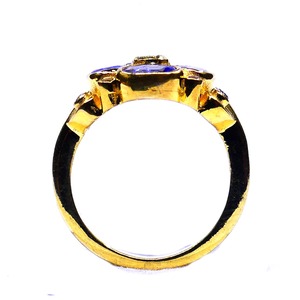 Bague pour femme classique à la mode en argent sterling 925 plaqué or Tanzanite Gemstone Party Wear Jewelry - Product Image 5