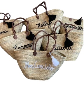 กระเป๋าฟางงานทำมือพร้อมกระเป๋าเชือกกระดาษทอหนังกระเป๋าชายหาดถักโครเชต์ macrame ส่งตรงจากผู้ผลิตอินเดีย60% - Product Image 1