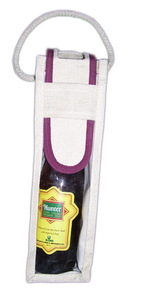 Sac fourre-tout en jute à poignées pour bouteille de vin unique, motif géométrique imprimé sur mesure, petite taille, dernière collection, emballage cadeau, housse pour bouteille d'eau - Product Image 4