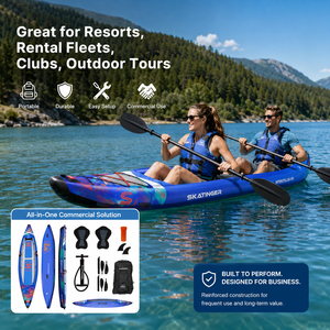 Professional Inflatable <strong>3</strong> <strong>Seater</strong> <strong>Kayak</strong> with Drop Stitch Floor and Carry Bag for Bulk Orders and Export Distribution - Product Image 2