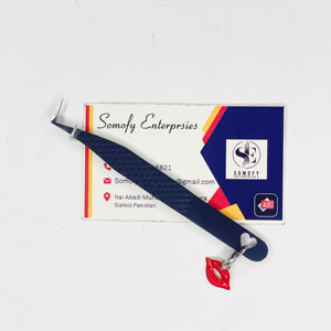 Marque privée professionnelle 90 degrés breloque pour les lèvres Volume russe pince à épiler antistatique pince à épiler durable en acier inoxydable - Product Image 1