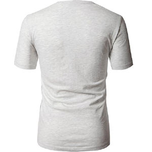 OEM personalizado 100% algodón manga corta Slim fit cuello en V promocional camiseta de los hombres de Bangladesh - Product Image 4