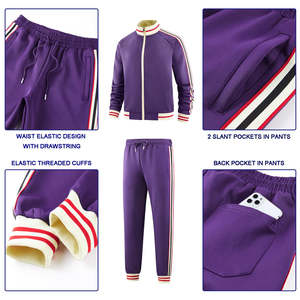 ชุดวอร์มผ้าคอตตอนมีฮู้ดสำหรับผู้ชาย, ชุดวอร์มผ้าคอตตอนมีเชือกผูกให้ความอบอุ่นเป็นมิตรต่อสิ่งแวดล้อมสำหรับใส่วิ่งจ๊อกกิ้งไซส์ใหญ่พิเศษพิมพ์ลายพื้น - Product Image 3