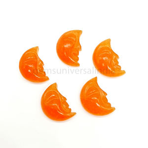Carnelian Natural Carnelian Crescent <b>Moon</b> Face Hand Carved Gemstone Briolette for Jewelry Making Carnelian Half <b>Moon</b> Charms Bulk - Product Image 1