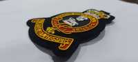 Écussons et badges personnalisés en polyester tissé brodé faits à la main, avec fil de bouillon, service OEM/ODM, étiquettes de vêtements avec logo personnalisé