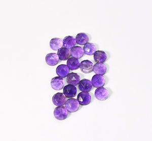 พลอยอะมีทิสต์ธรรมชาติทรงกลมเจียระไนแบบโรสคัท น้ำหนัก 21.50 กะรัต ขนาด 6 มม. จำนวน 22 ชิ้น - Product Image 3