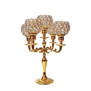 Bougeoir en métal fait main et bougeoir votif en cristal pour table et événements de mariage, festival, article décoratif - Product Image 4