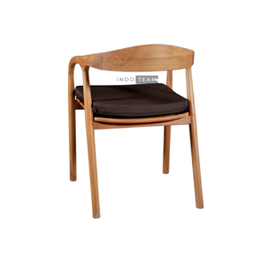 Chaises de restaurant en teck, design moderne et minimaliste avec sièges en mousse souple, adaptées à différents concepts - Product Image 4