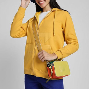 Sweats à capuche décontractés pour femmes, hiver, 100% coton, coupe ajustée, respirant, couleurs personnalisées sur le devant, services OEM - Product Image 4