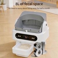 Bac à litière automatique intelligent pour chat, nettoyage automatique, commande par application, bac à litière électrique silencieux pour maison multi-chats, silencieux 30 dB