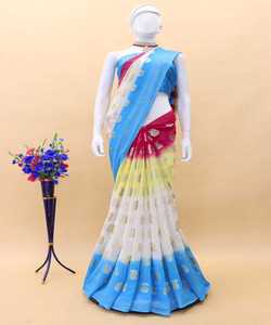 ผ้าไหมส่าหรีสง่างาม: ความงามแบบดั้งเดิมที่มีตัวเลือกบิดทันสมัยพร้อมสวมใส่เหมาะสำหรับวันหยุดเทศกาลอีสเตอร์ของผู้หญิง - Product Image 3