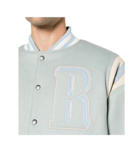 Chaqueta universitaria de lana personalizada para hombre, informal de invierno de alta calidad con mangas largas, de talla grande, al por mayor - Product Image 5